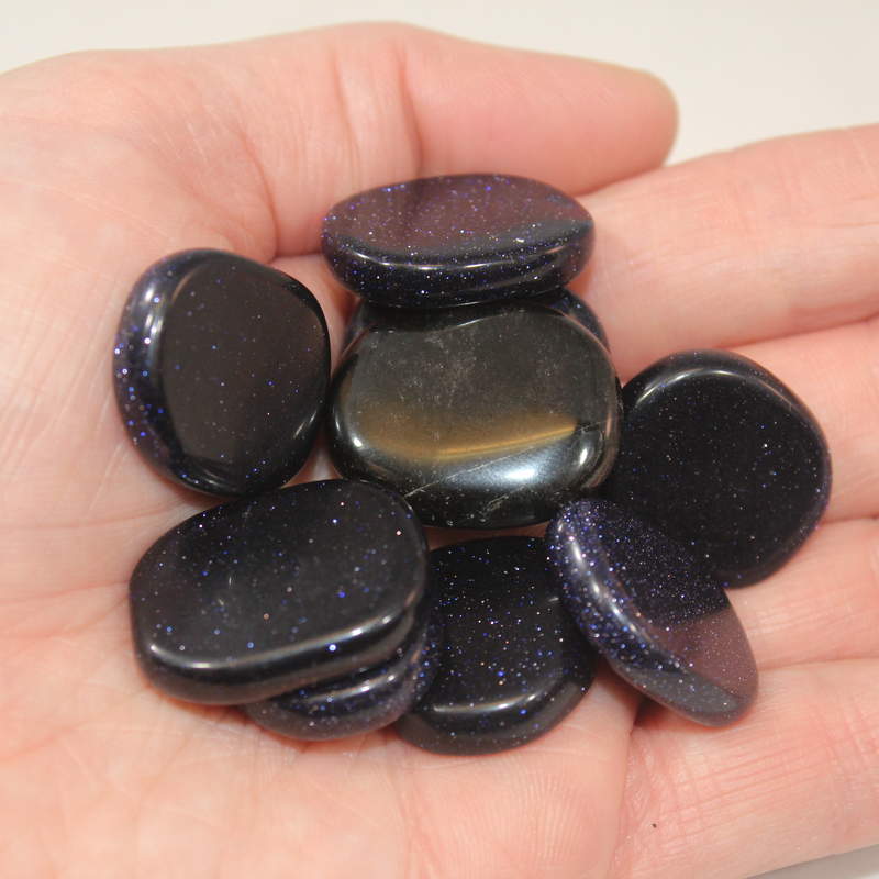 Goldstone (Blue) Mini Medallion