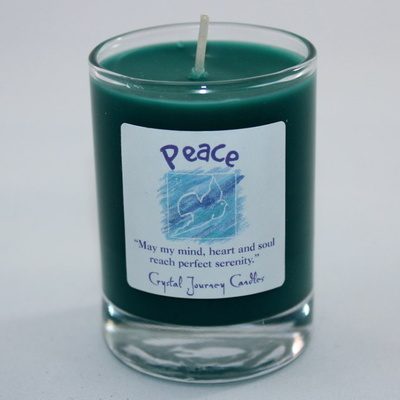 Peace Votive in Glass